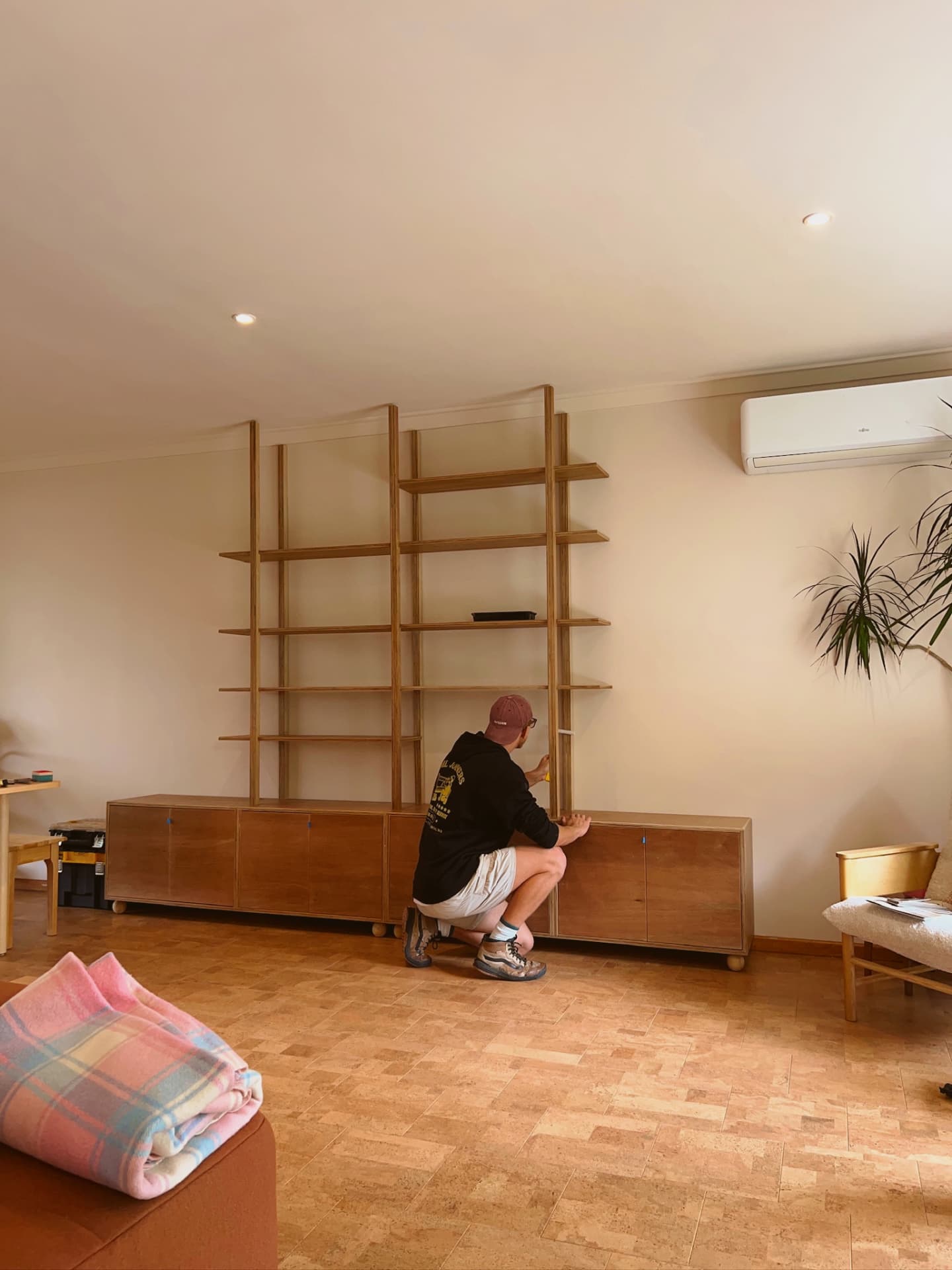 Mid-century modern shelving — build stage 2