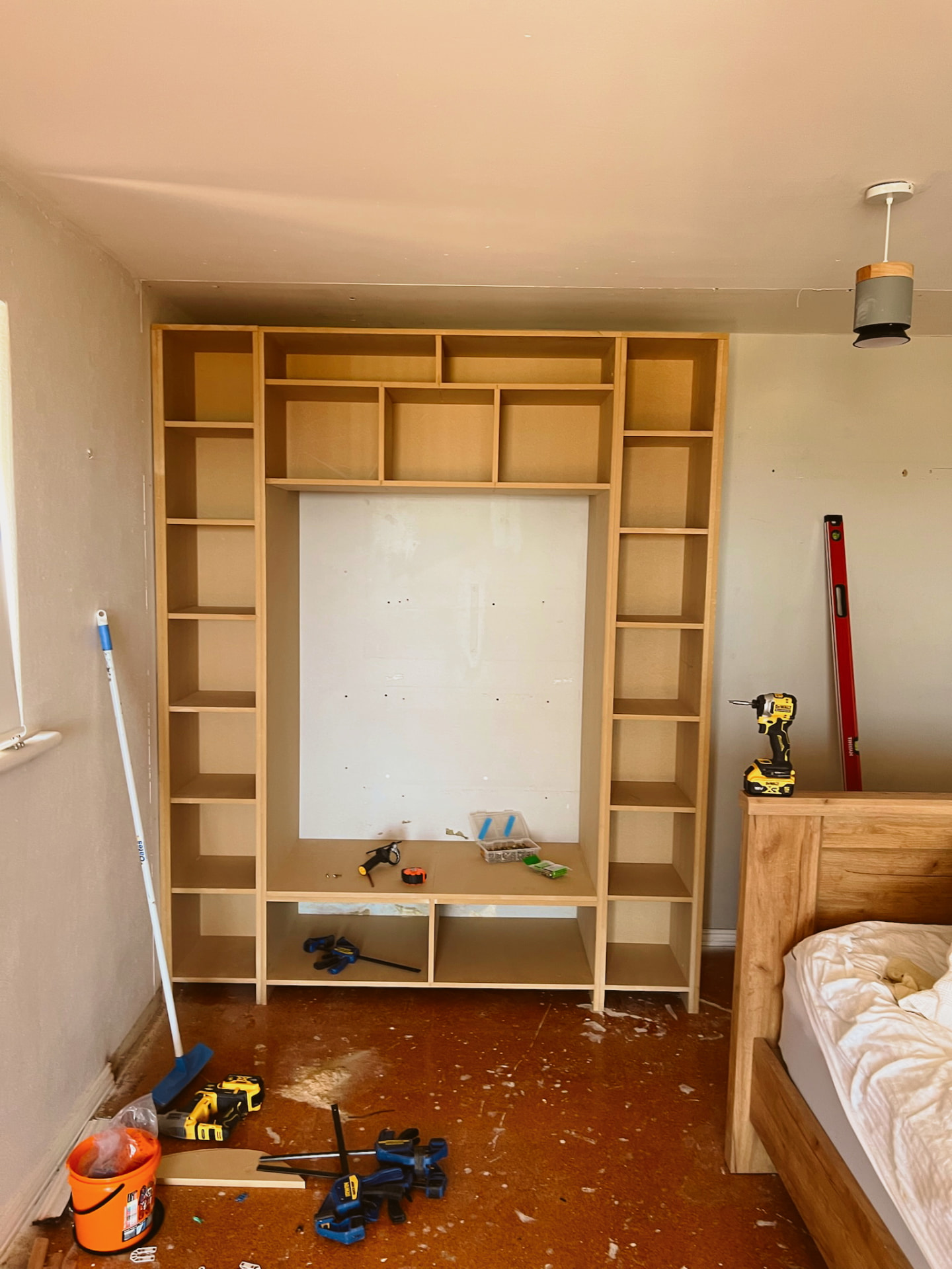 Built-in bookcases & reading nooks — build stage 1
