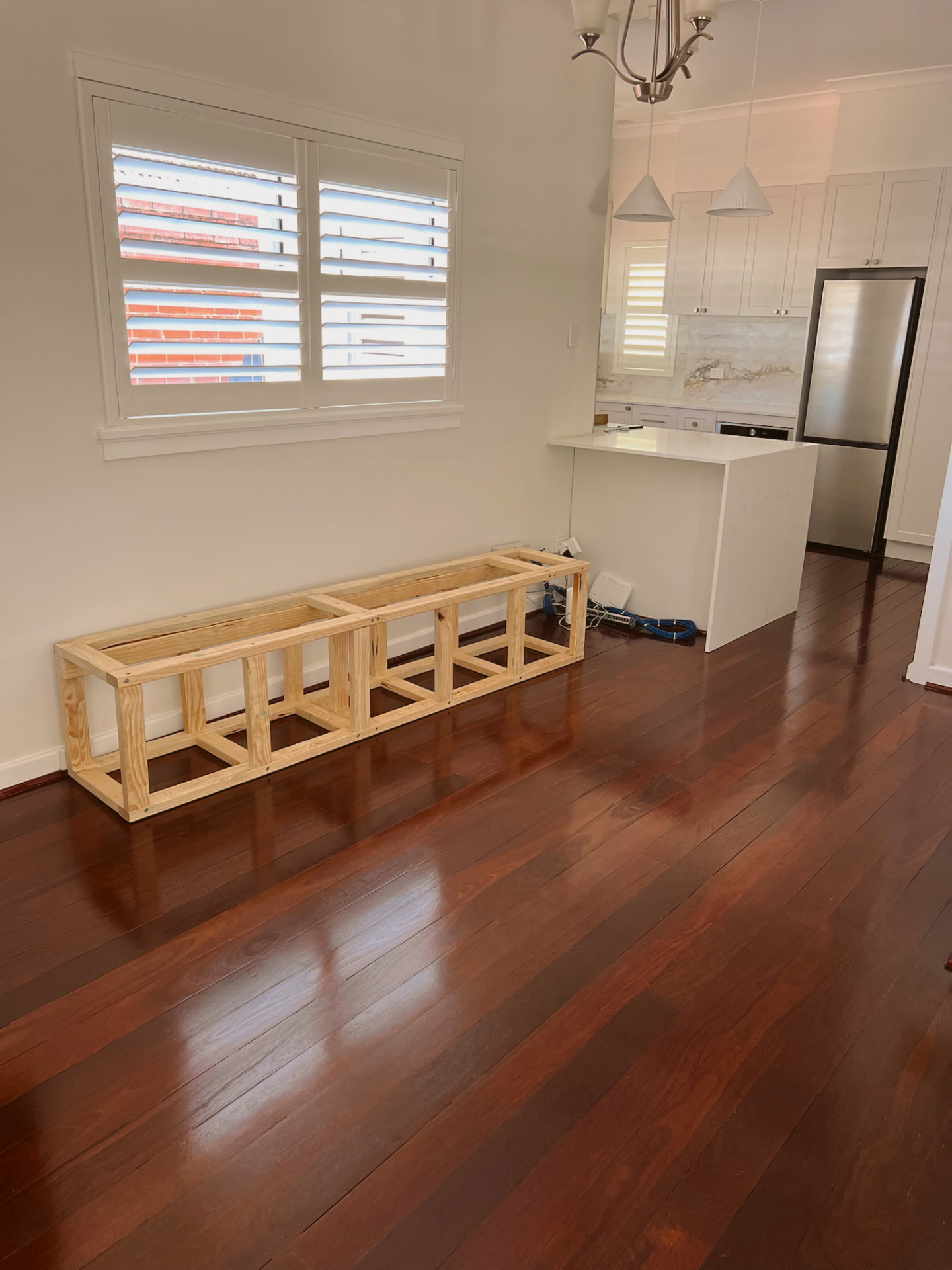 Custom bench seats & window nooks — build stage 1